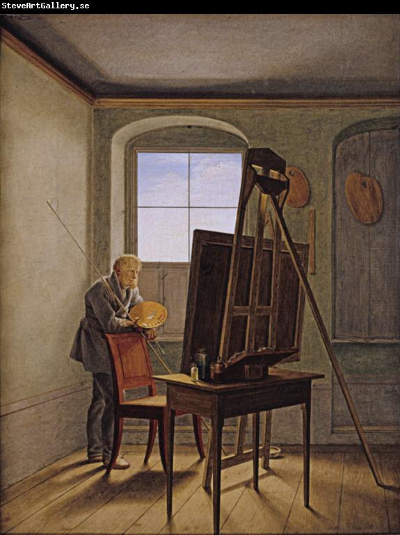 Georg Friedrich Kersting Friedrich in his Studio (mk10)